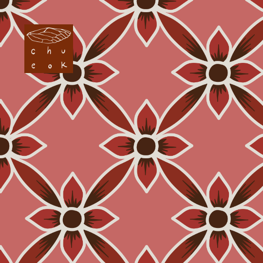 Floral Tile - Pomegranate