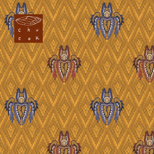 Serpahim Mosaic - Pomegranate + Indigo